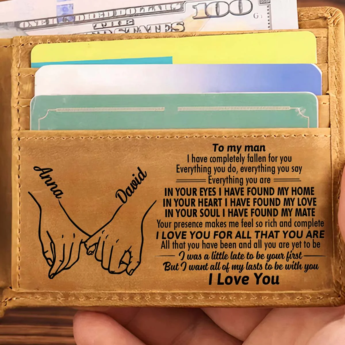 My Man - Personalized Custom Men Leather Wallet