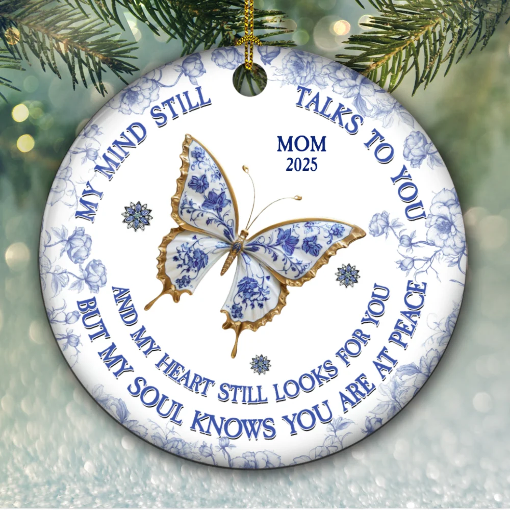 My Mind My Heart My Soul Memorial - Personalized Custom Ceramic Ornament - Image 6