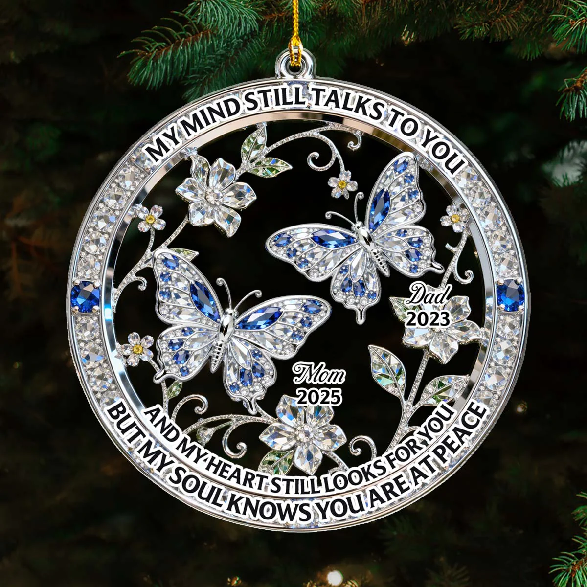 My Mind My Heart - Personalized Custom Acrylic Ornament - Image 4