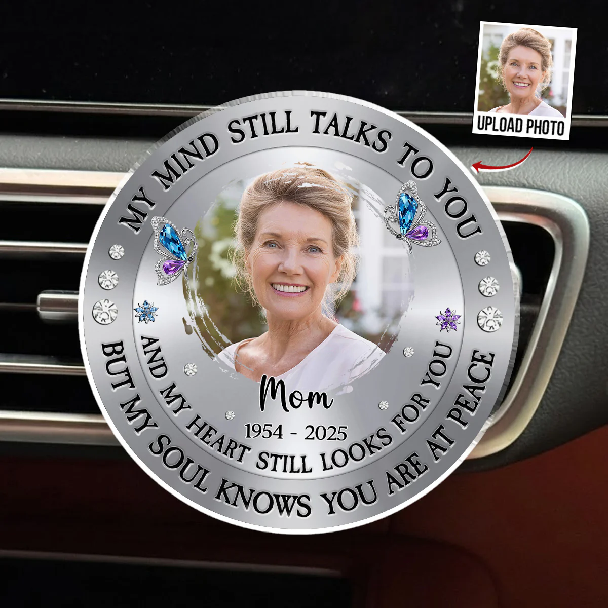 My Mind Still Talks To You - Personalized Custom 3D Effect Car Vent Clip