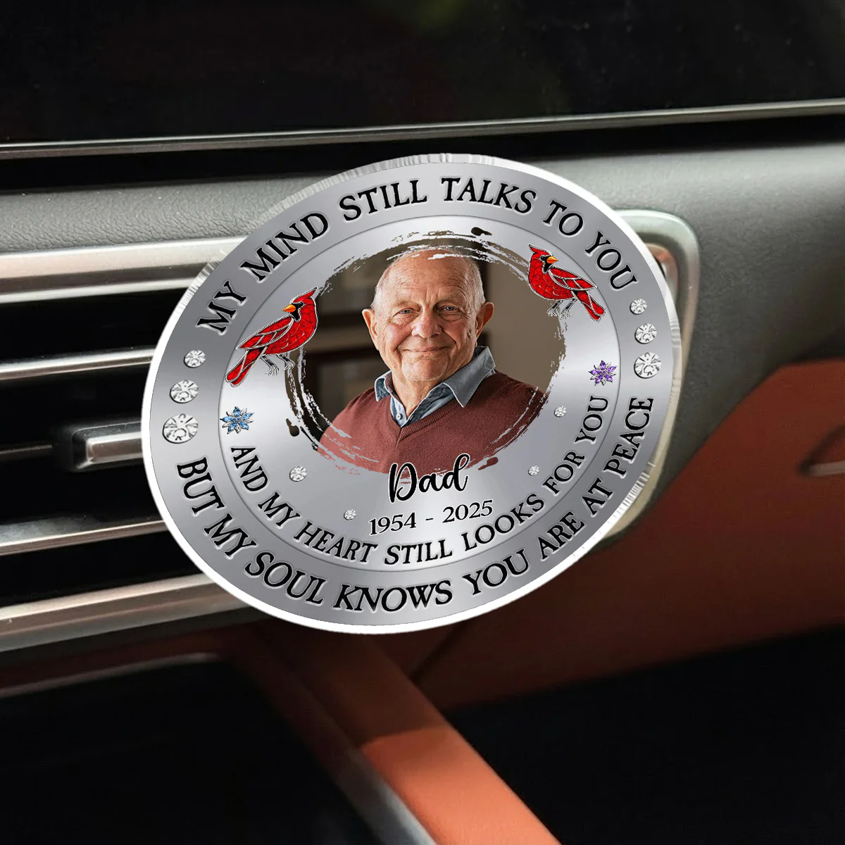My Mind Still Talks To You - Personalized Custom 3D Effect Car Vent Clip - Image 4