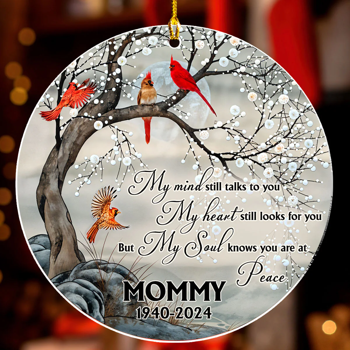 My Mind Still Talks to You - Personalized Custom Acrylic Ornament - Image 2