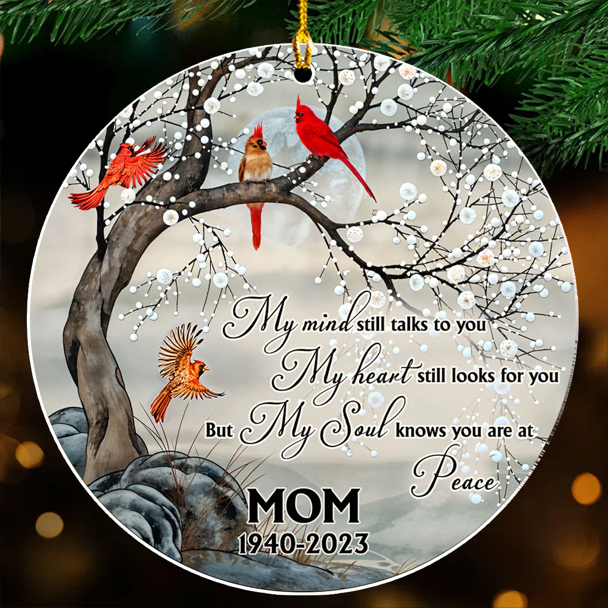 My Mind Still Talks to You - Personalized Custom Acrylic Ornament - Image 3