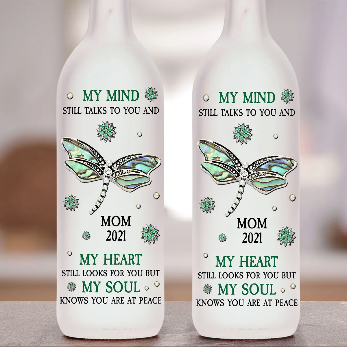 My Mind Still Talks To You - Personalized Custom Bottle Lamp - Image 4