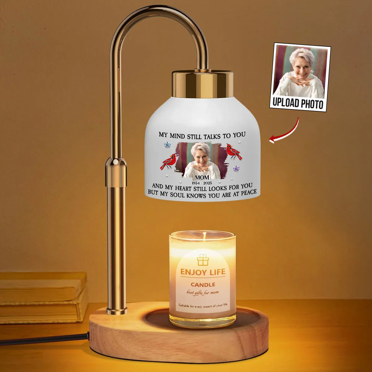 My Mind Talks To You - Personalized Custom Candle Warmer Lamp - Image 2