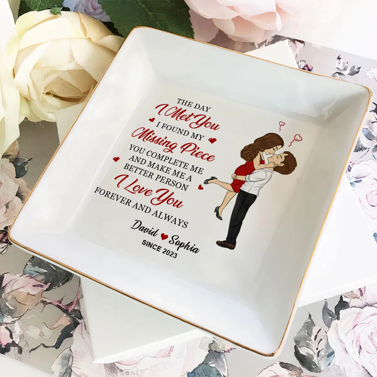 My Missing Piece - Personalized Custom Jewelry Dish - Image 3