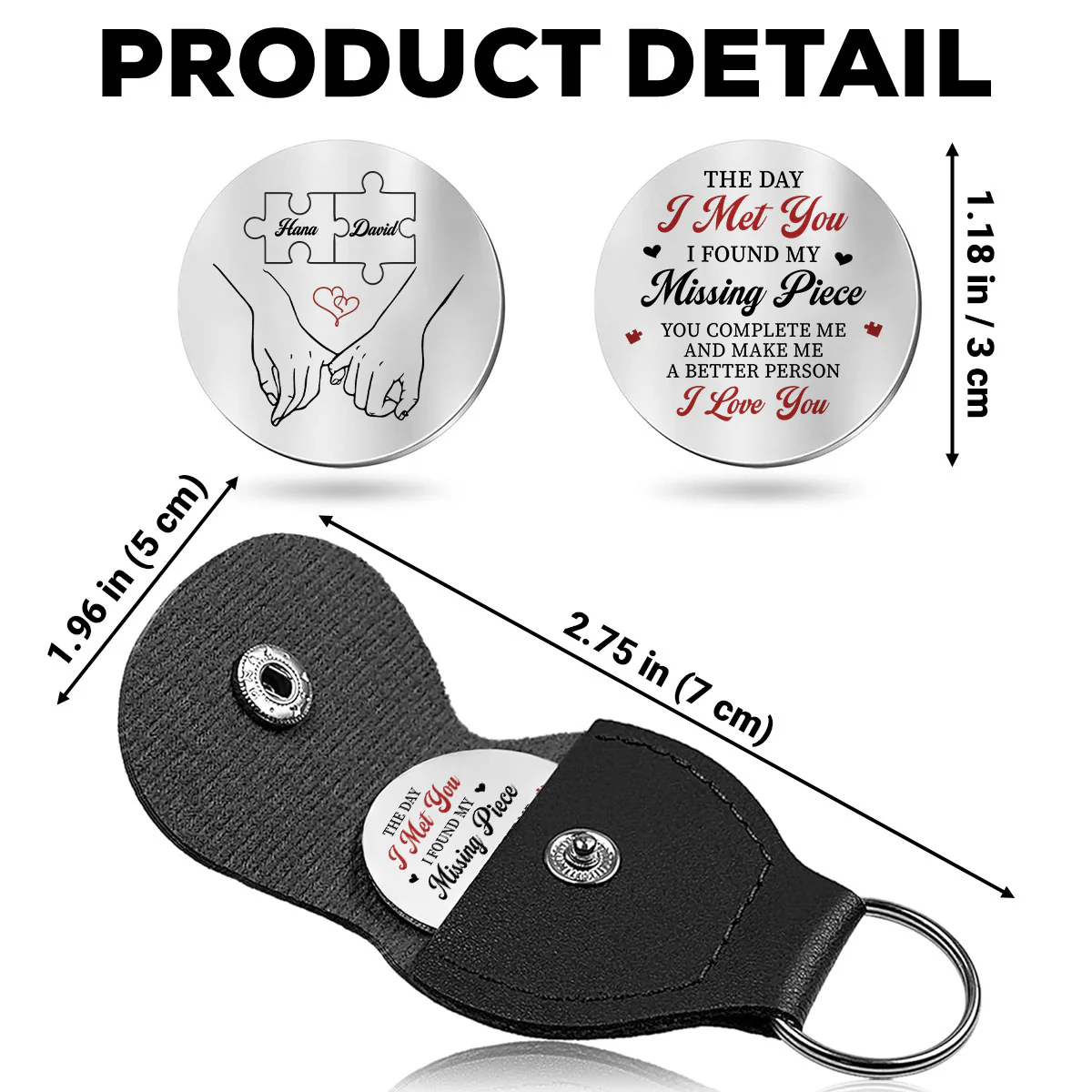 My Missing Piece - Personalized Custom Pocket Hug - Image 5