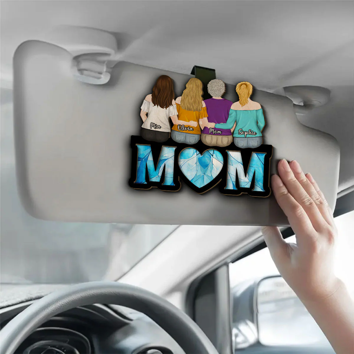 My Mom - Personalized Custom Car Visor Clip - Image 3
