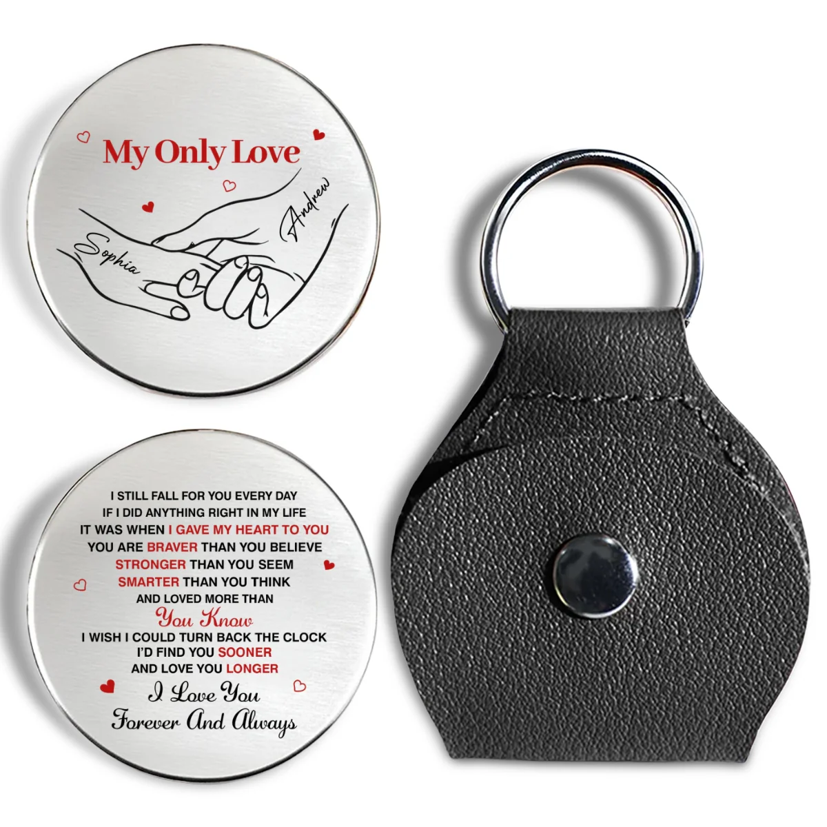 My Only Love - Personalized Custom Pocket Hug - Image 7