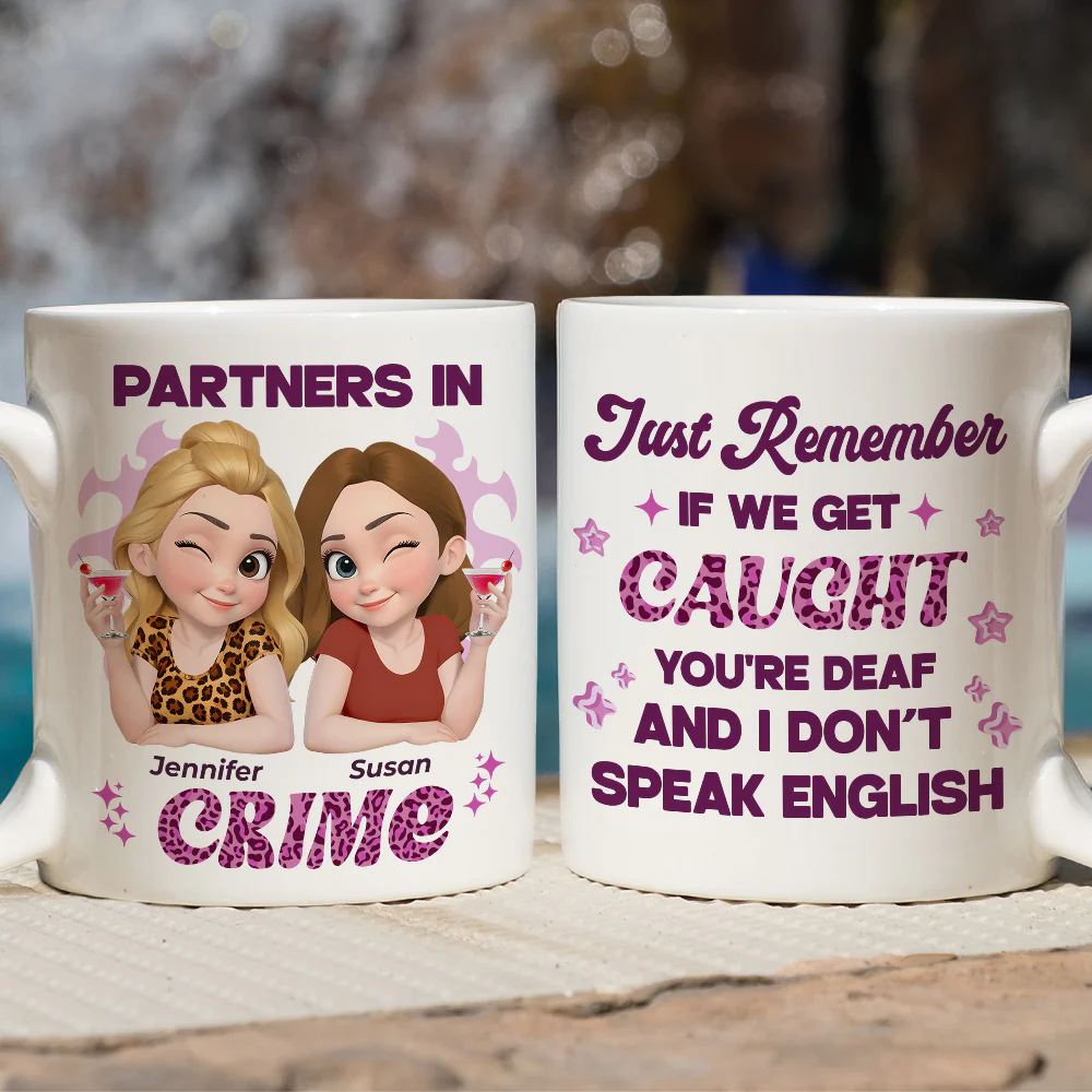 My Partner In Crime - Personalized Custom Coffee Mug - Image 2