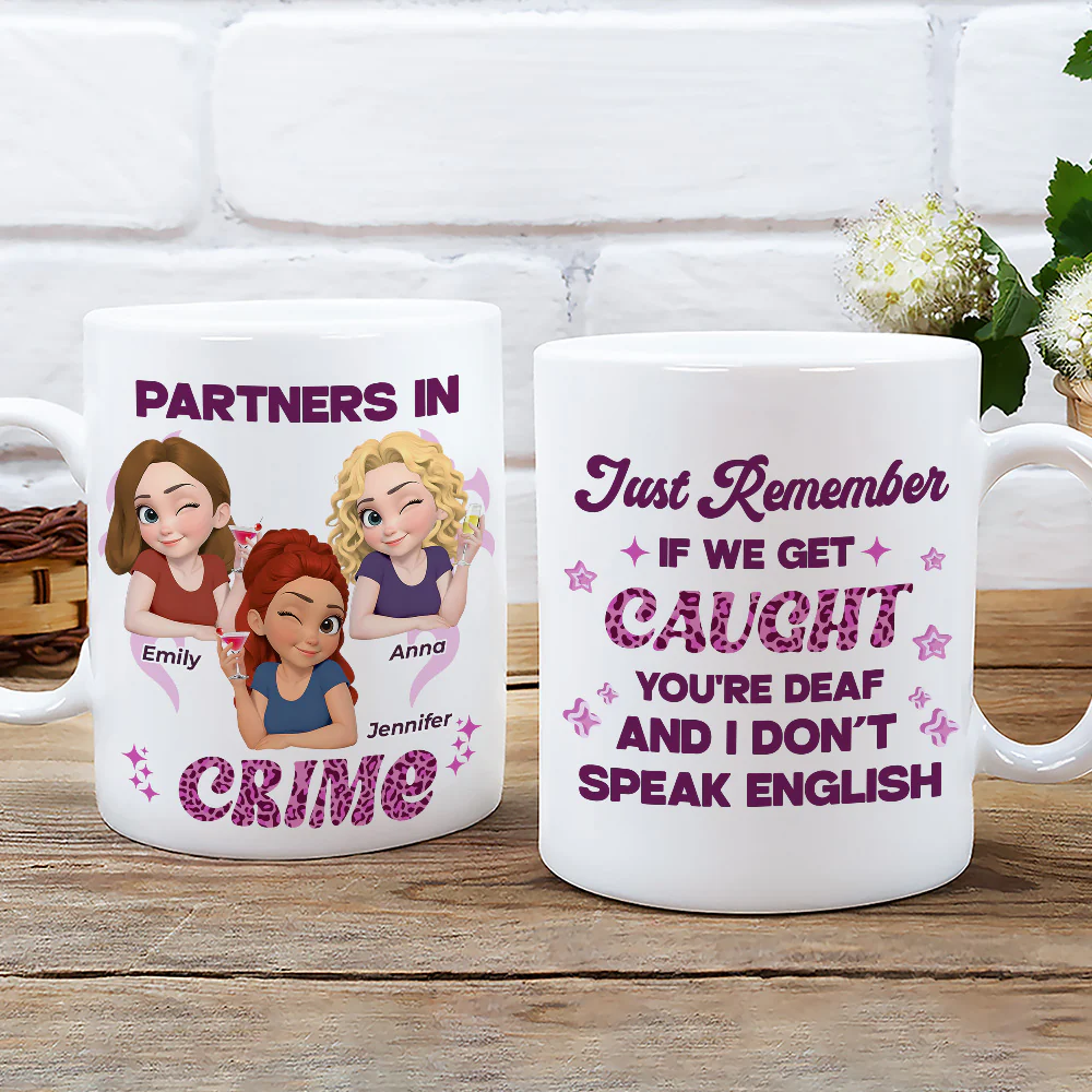 My Partner In Crime - Personalized Custom Coffee Mug - Image 3
