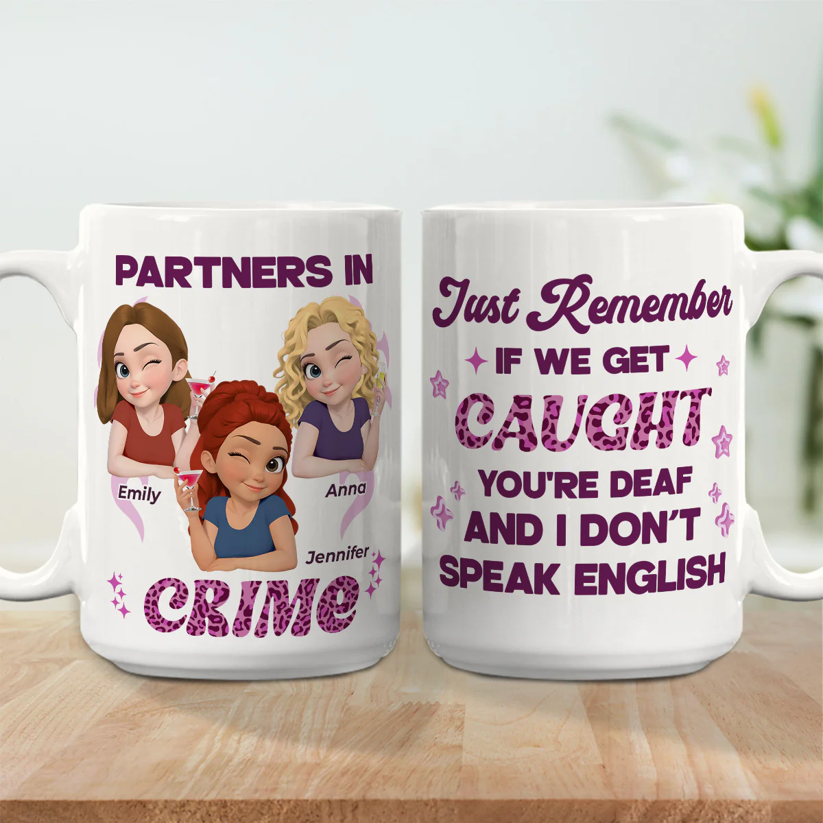 My Partner In Crime - Personalized Custom Coffee Mug - Image 6