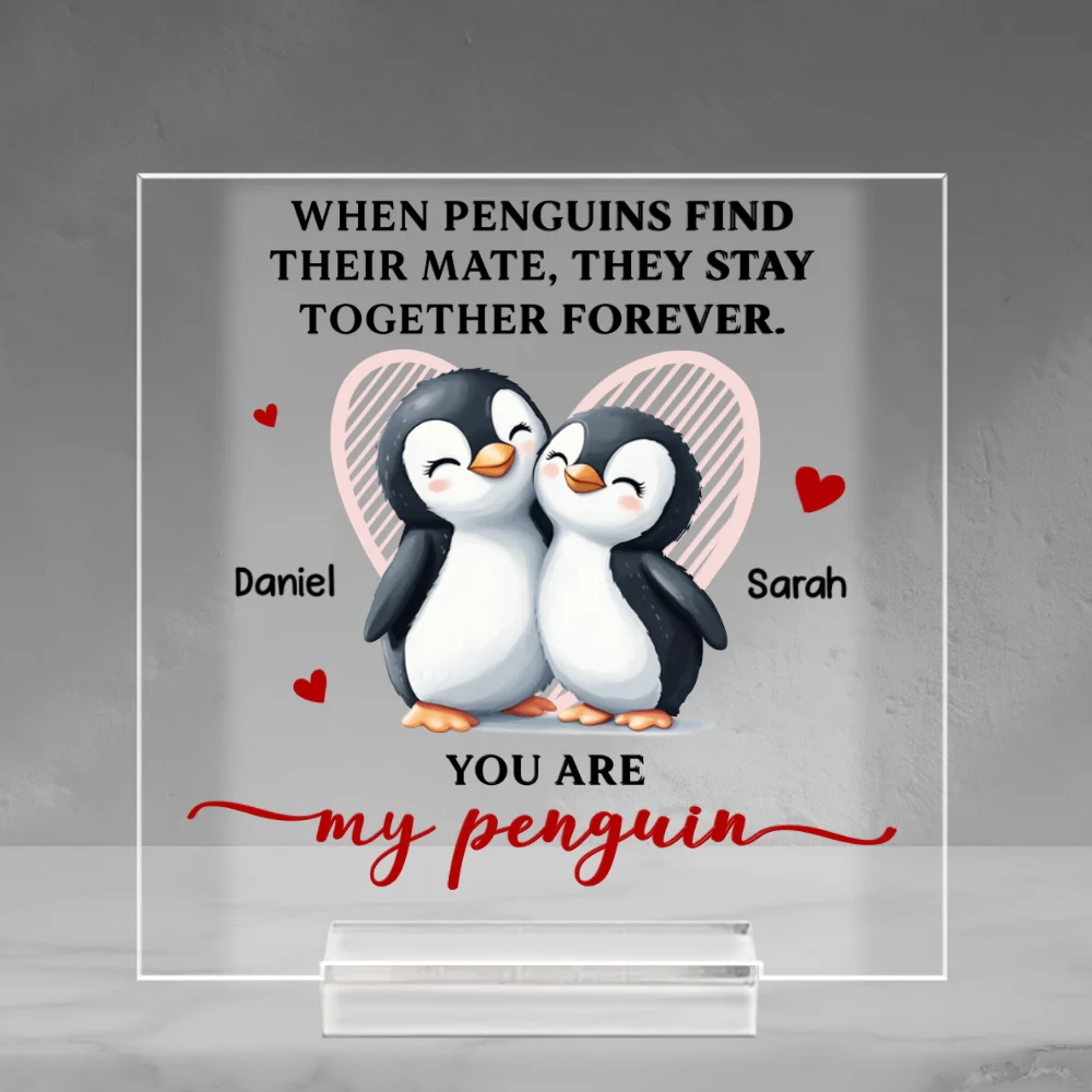 My Penguin - Personalized Custom Acrylic Plaque With Base - Image 5