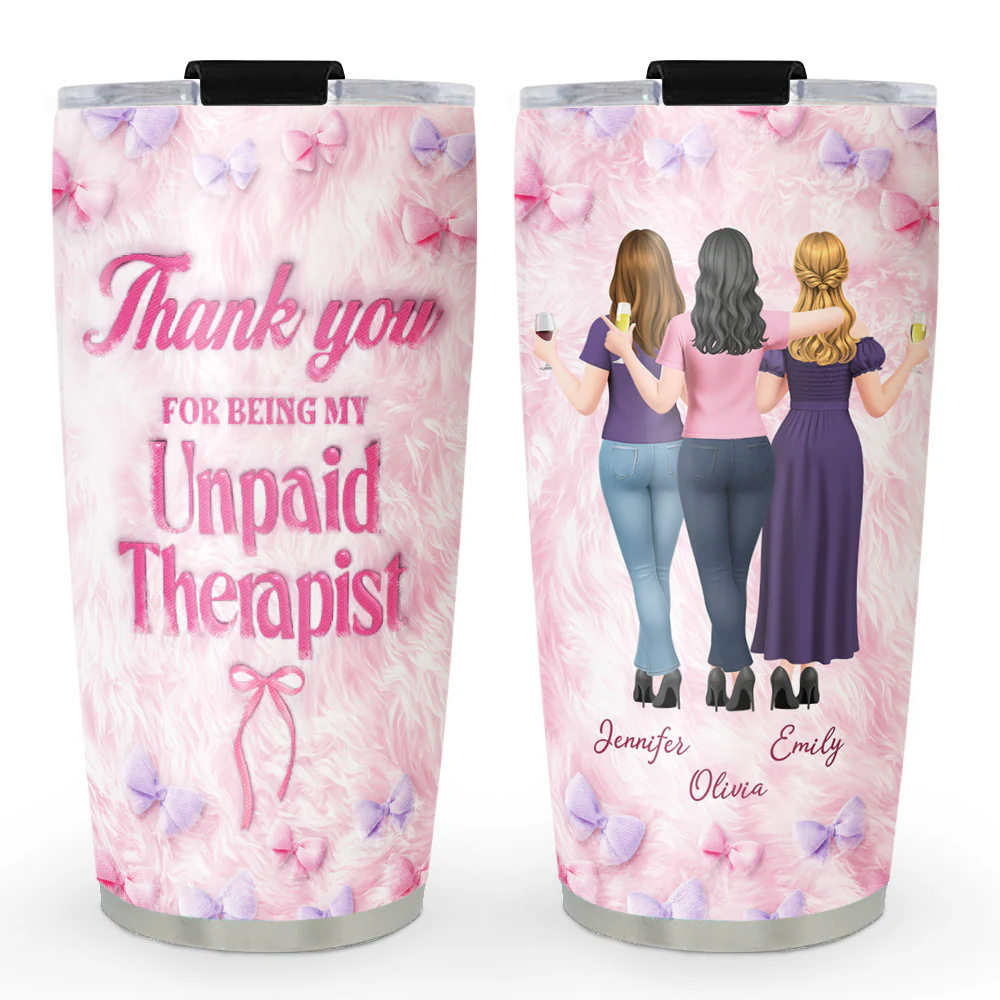 My Person My Therapist - Personalized Custom 3D Inflated Effect Tumbler