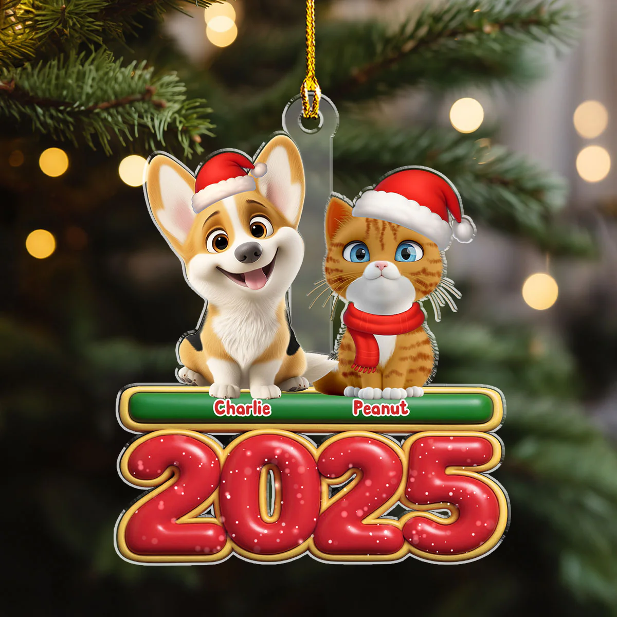 My Pet Is Here - Personalized Custom Acrylic Ornament
