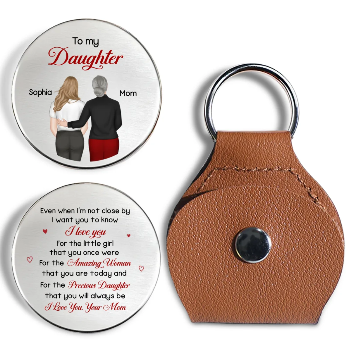 My Precious Daughter - Personalized Custom Pocket Hug - Image 7
