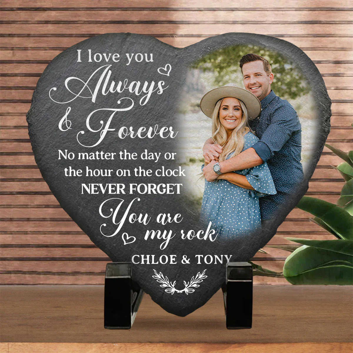 My Rock - Personalized Custom Heart Shaped Stone - Image 3