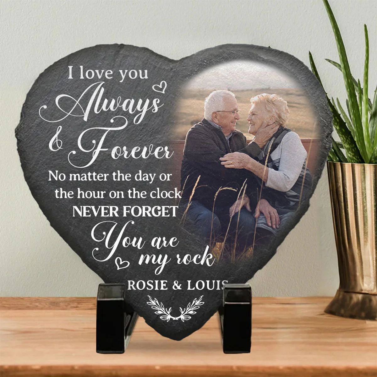 My Rock - Personalized Custom Heart Shaped Stone - Image 4