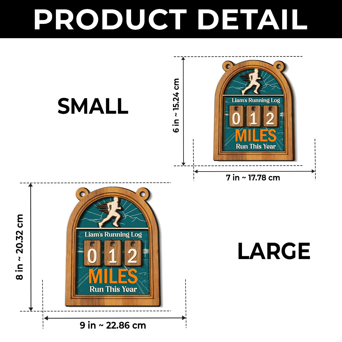 My Running Log - Personalized Custom Tracker Sign - Image 5