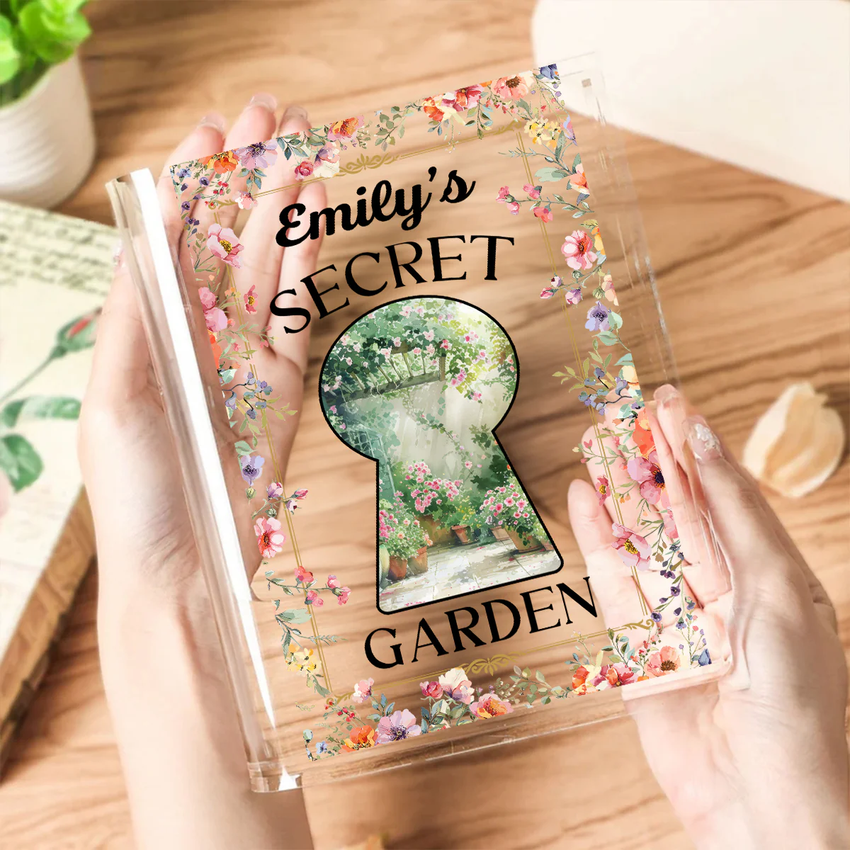 My Secret Garden - Personalized Custom Acrylic Book Vase - Image 3