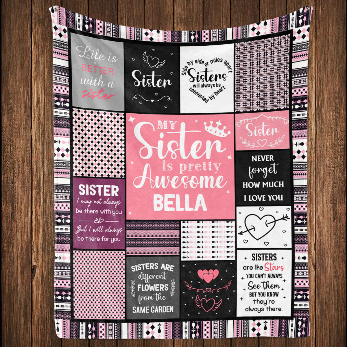 My Sister Is Pretty Awesome - Personalized Custom Fleece Blanket - Image 3