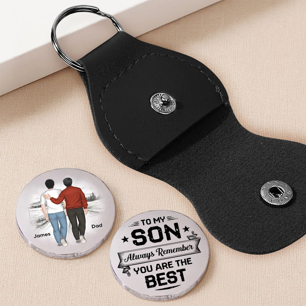 My Son Is The Best - Personalized Custom Pocket Hug - Image 2