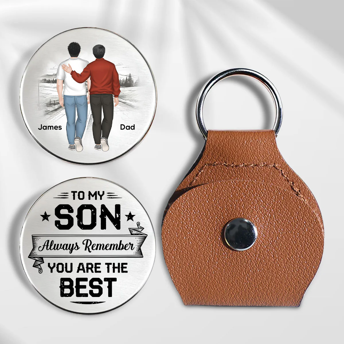 My Son Is The Best - Personalized Custom Pocket Hug - Image 5