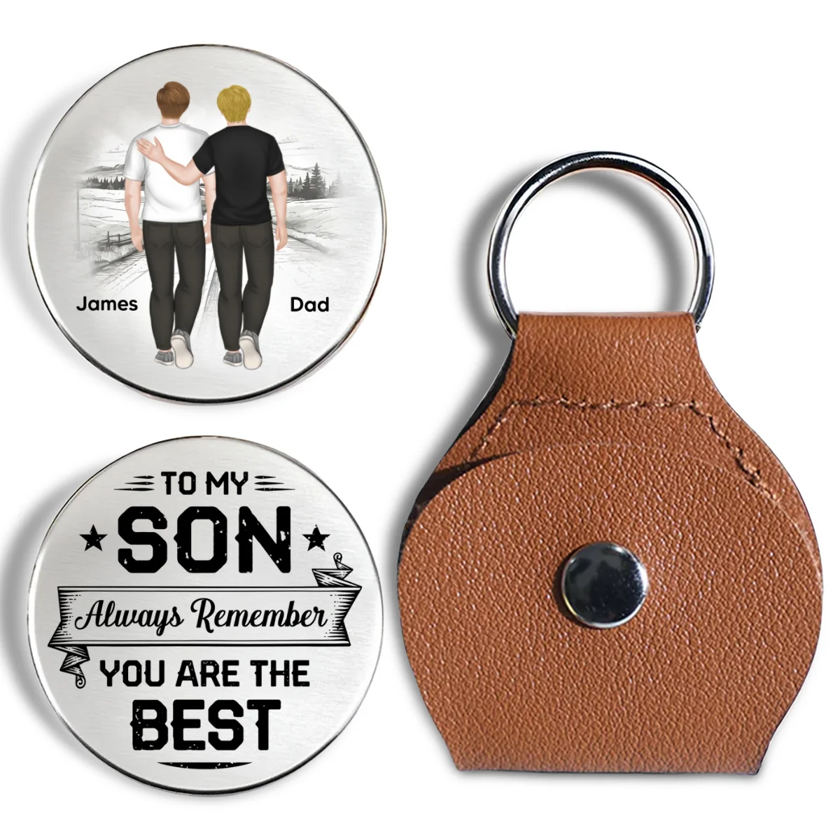 My Son Is The Best - Personalized Custom Pocket Hug - Image 8