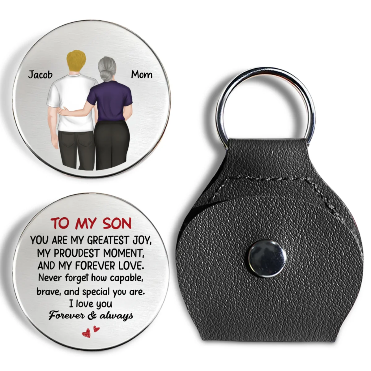 My Son My Greatest Joy - Personalized Custom Pocket Hug - Image 7