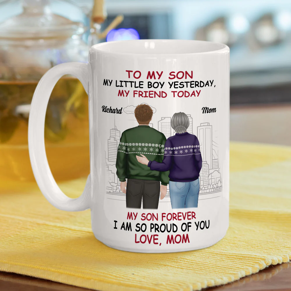 My Son My Shining Star - Personalized Custom Coffee Mug - Image 5