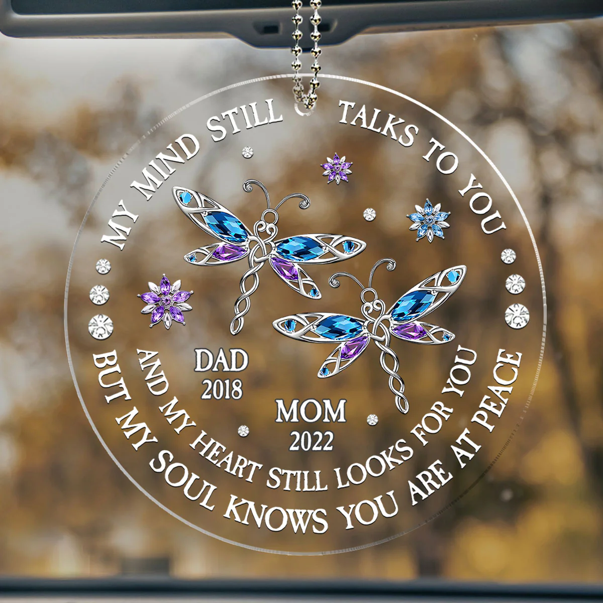 My Soul Knows You Are At Peace Ver 2 - Personalized Custom Car Ornament - Image 2