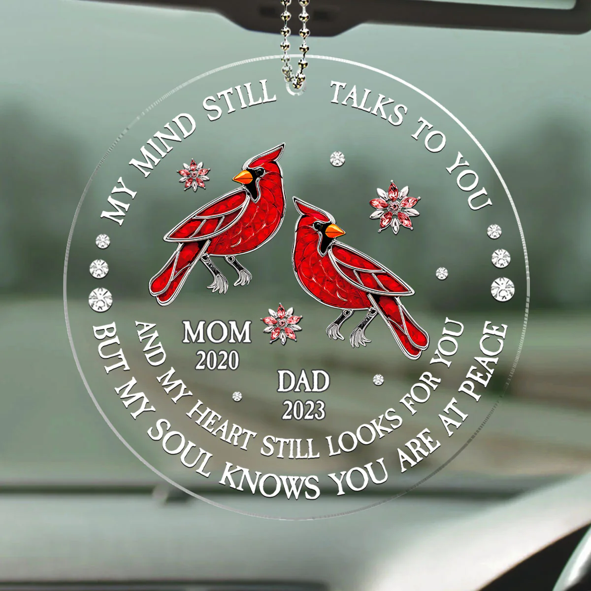 My Soul Knows You Are At Peace - Personalized Custom Car Ornament - Image 3