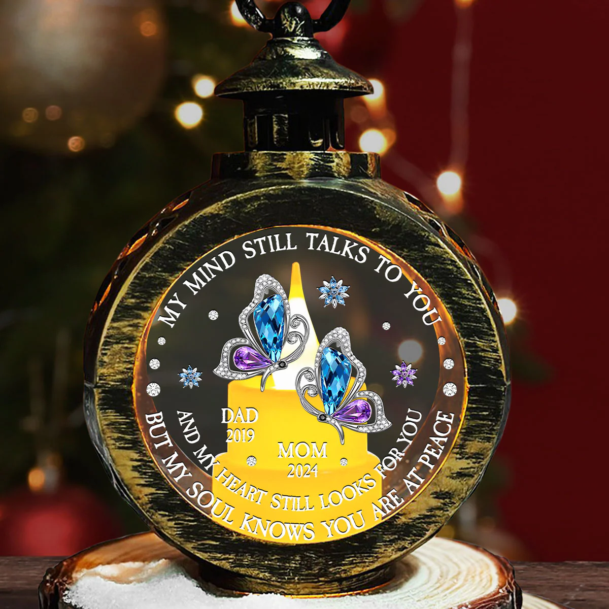 My Soul Knows You Are At Peace - Personalized Custom Christmas Lantern