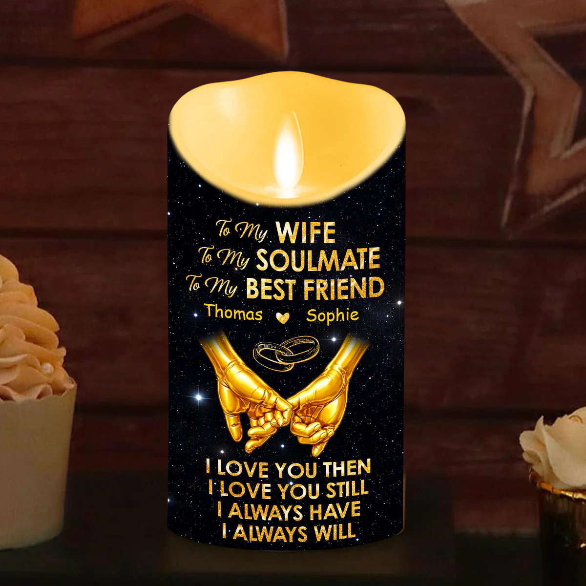 My Soulmate My Best Friend - Personalized Custom LED Candle - Image 2