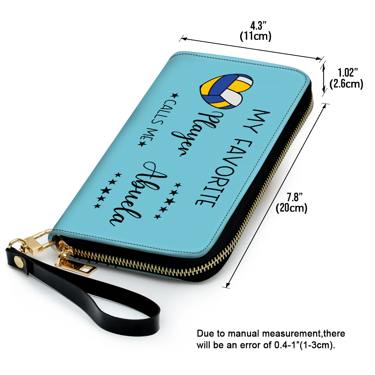 My Star Player Calls Me Grandma - Personalized Custom Leather Wallet - Image 3