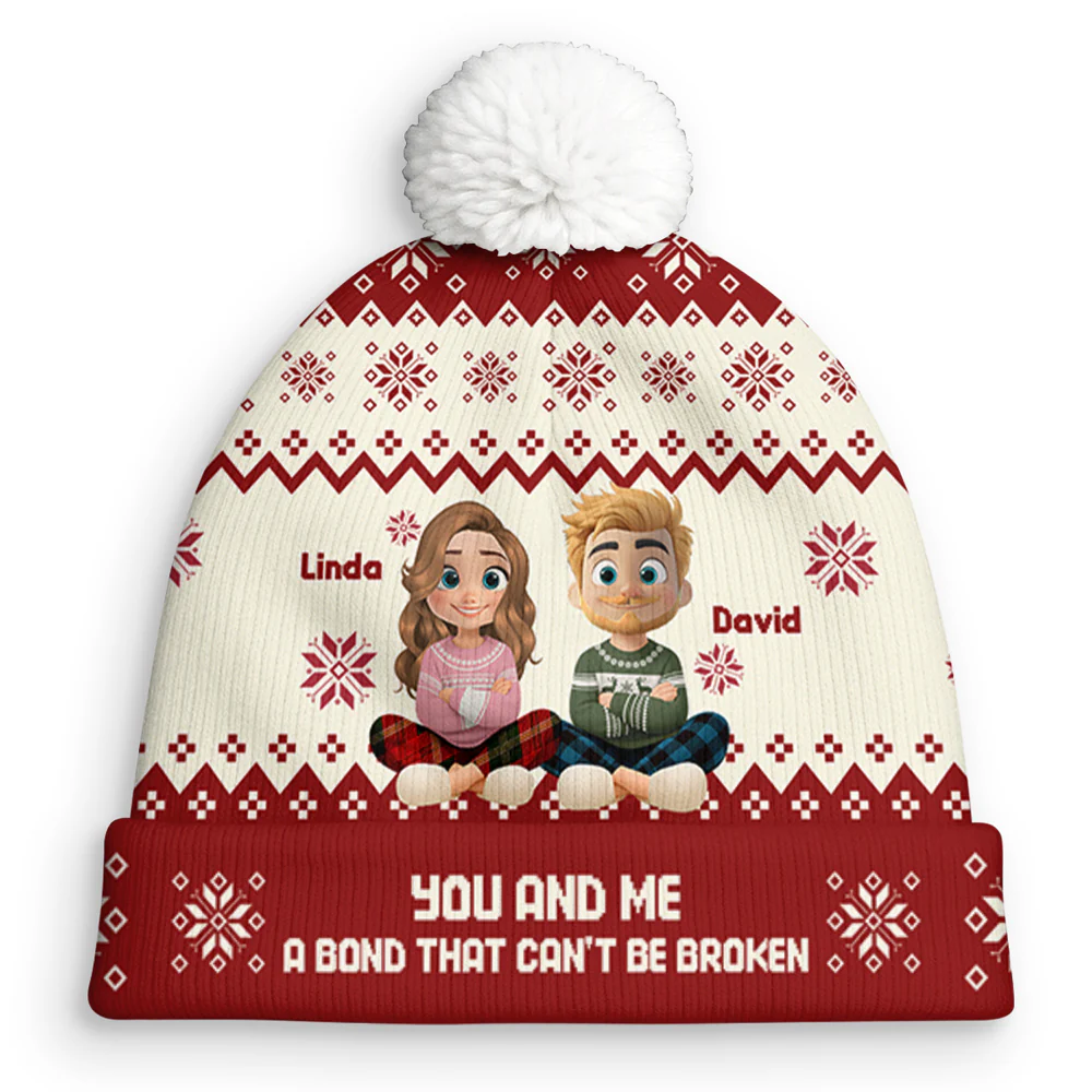My Sweetheart Is Ahead All - Personalized Custom Bobble Beanie Hat
