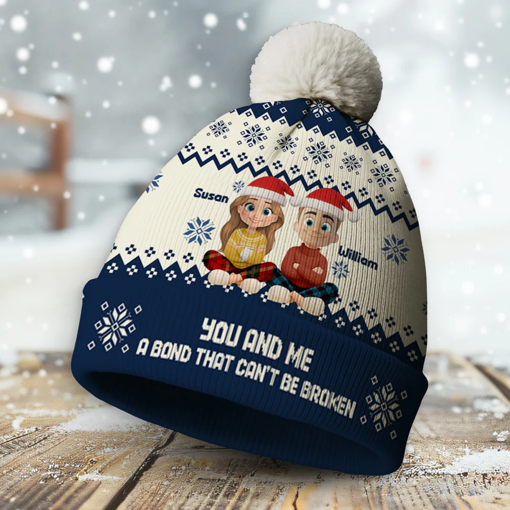 My Sweetheart Is Ahead All - Personalized Custom Bobble Beanie Hat - Image 4