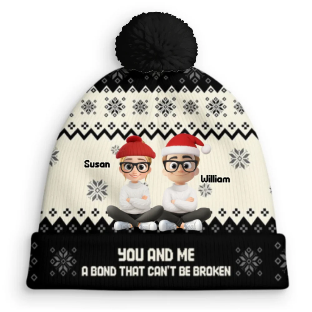 My Sweetheart Is Ahead All - Personalized Custom Bobble Beanie Hat - Image 7
