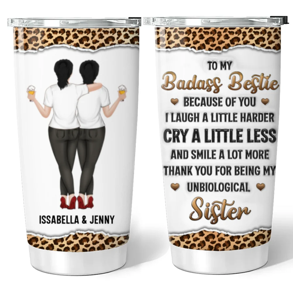 My Unbiological Sister - Personalized Custom 3D Inflated Effect Tumbler - Image 6