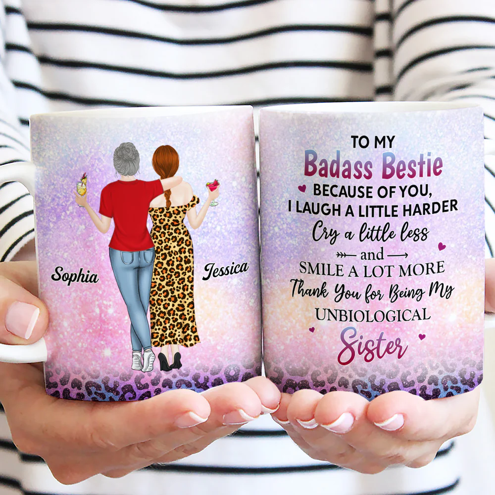 My Unbiological Sister - Personalized Custom Coffee Mug - Image 2
