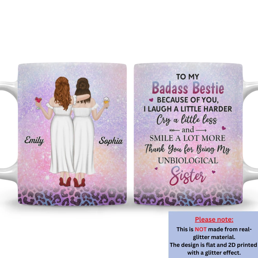 My Unbiological Sister - Personalized Custom Coffee Mug - Image 8