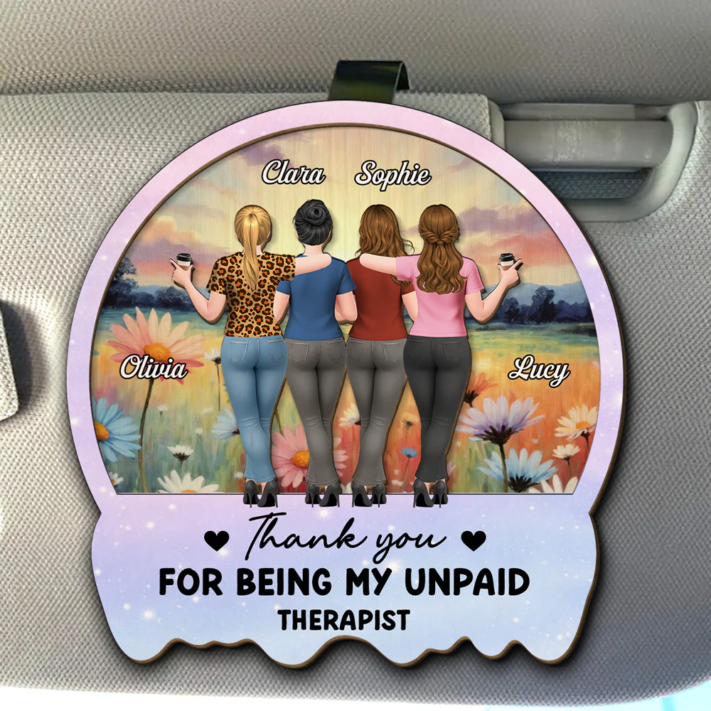 My Unpaid Therapist - Personalized Custom Car Visor Clip - Image 4