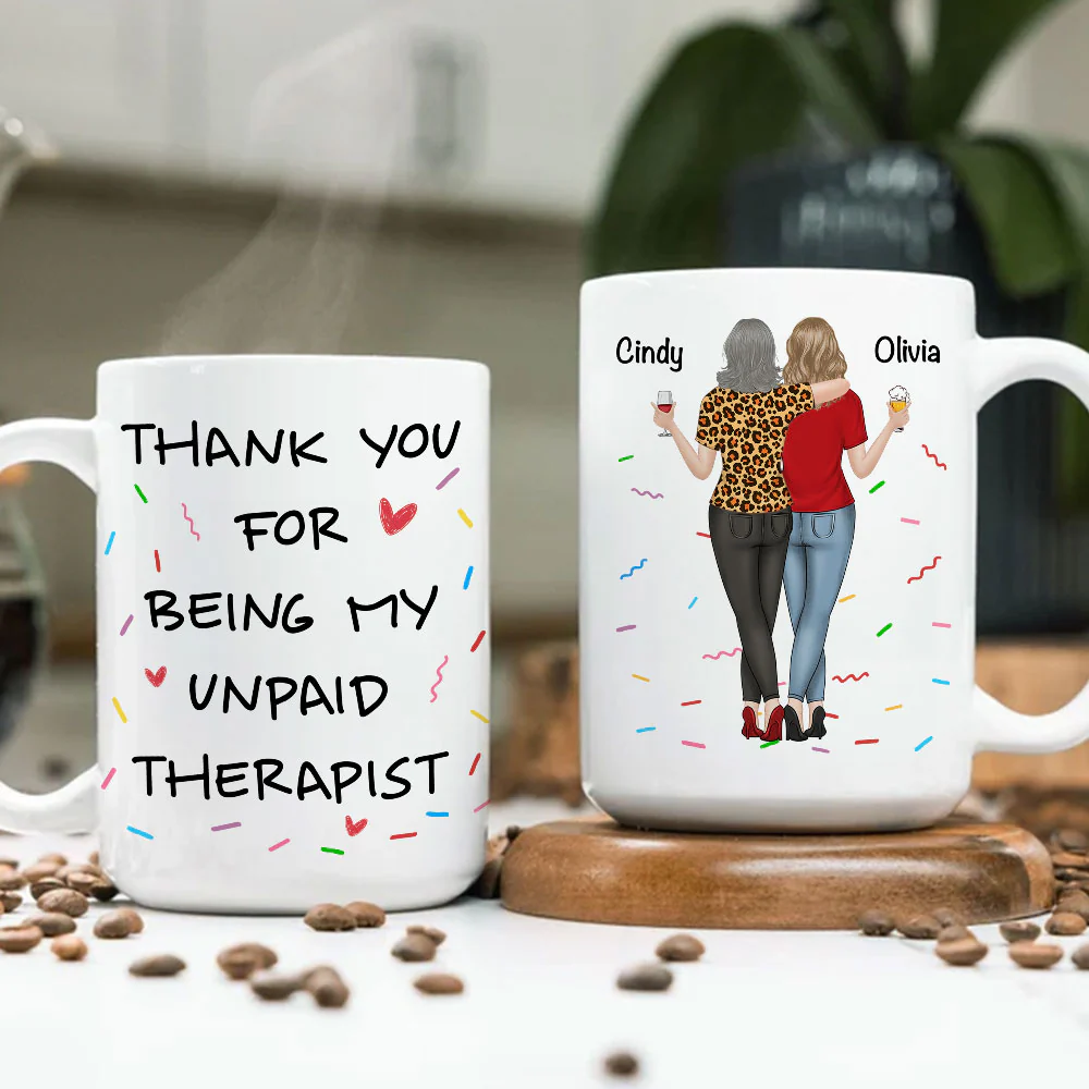 My Unpaid Therapist - Personalized Custom Coffee Mug - Image 4