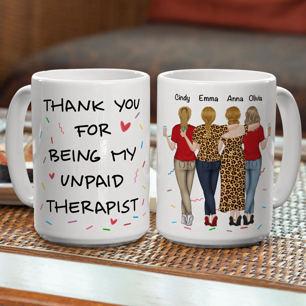 My Unpaid Therapist - Personalized Custom Coffee Mug - Image 5