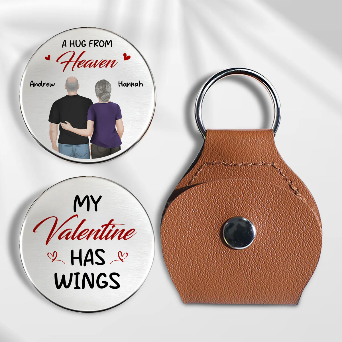 My Valentine Has Wings - Personalized Custom Pocket Hug - Image 2
