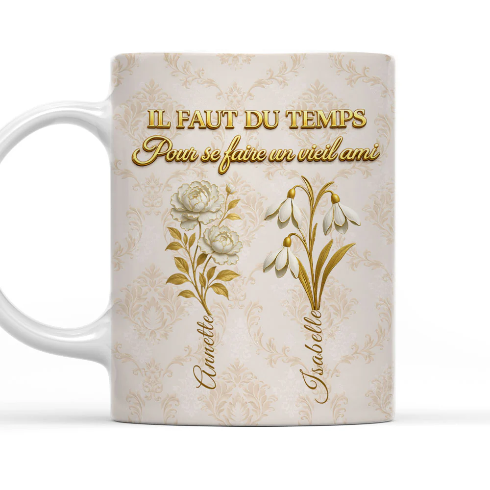 My Vintage Friend French - Personalized Custom Coffee Mug