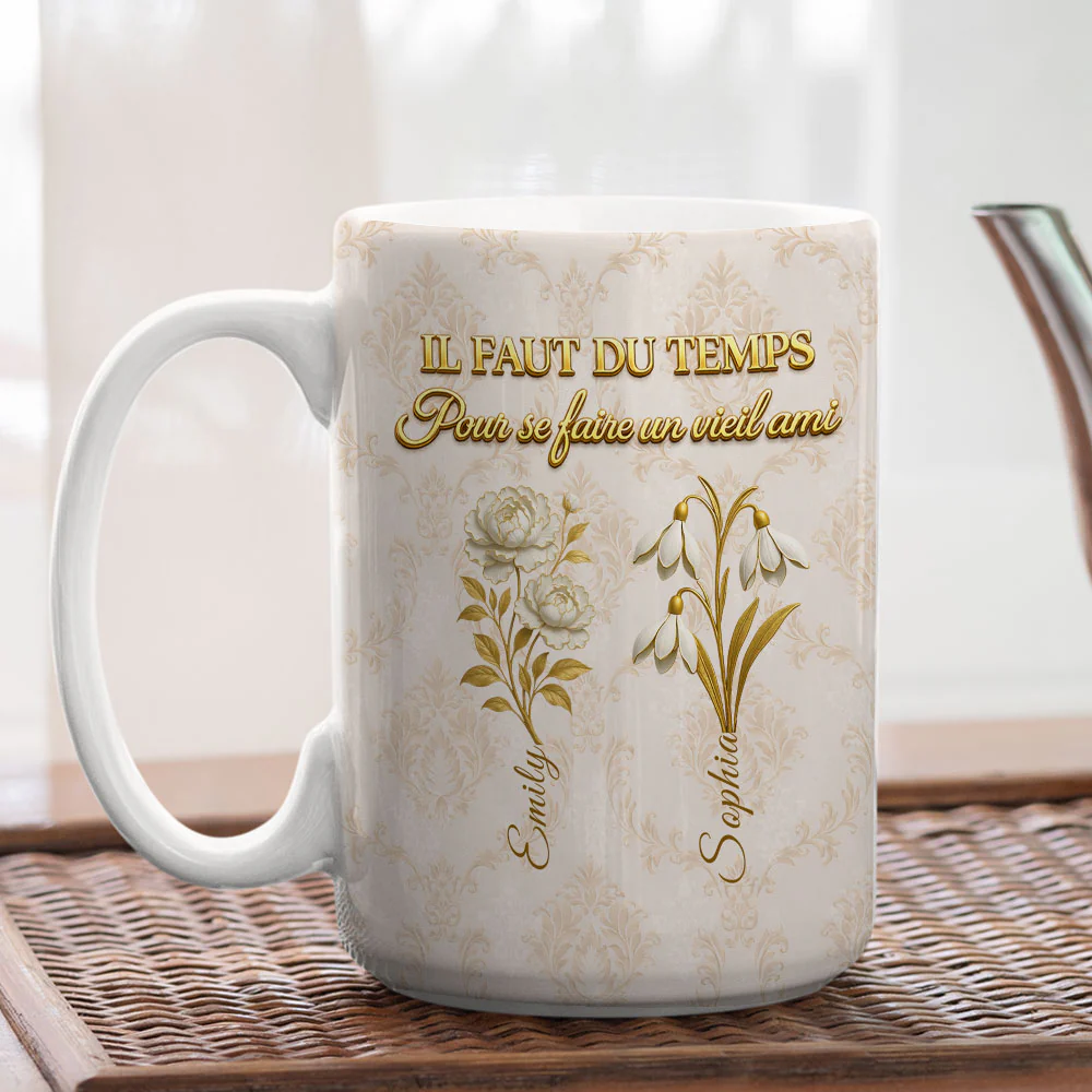 My Vintage Friend French - Personalized Custom Coffee Mug - Image 4