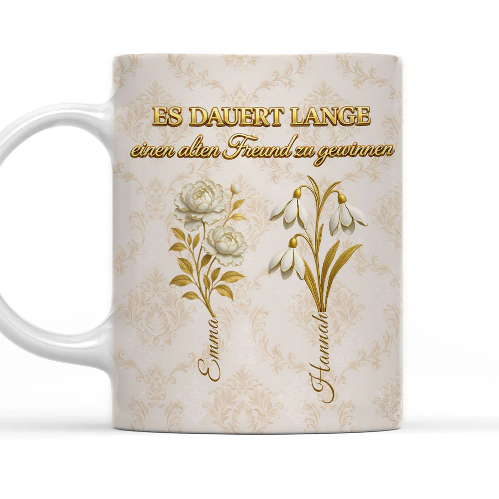 My Vintage Friend German - Personalized Custom Coffee Mug