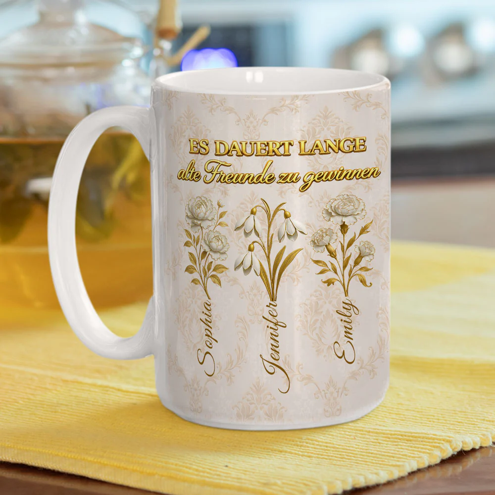 My Vintage Friend German - Personalized Custom Coffee Mug - Image 4