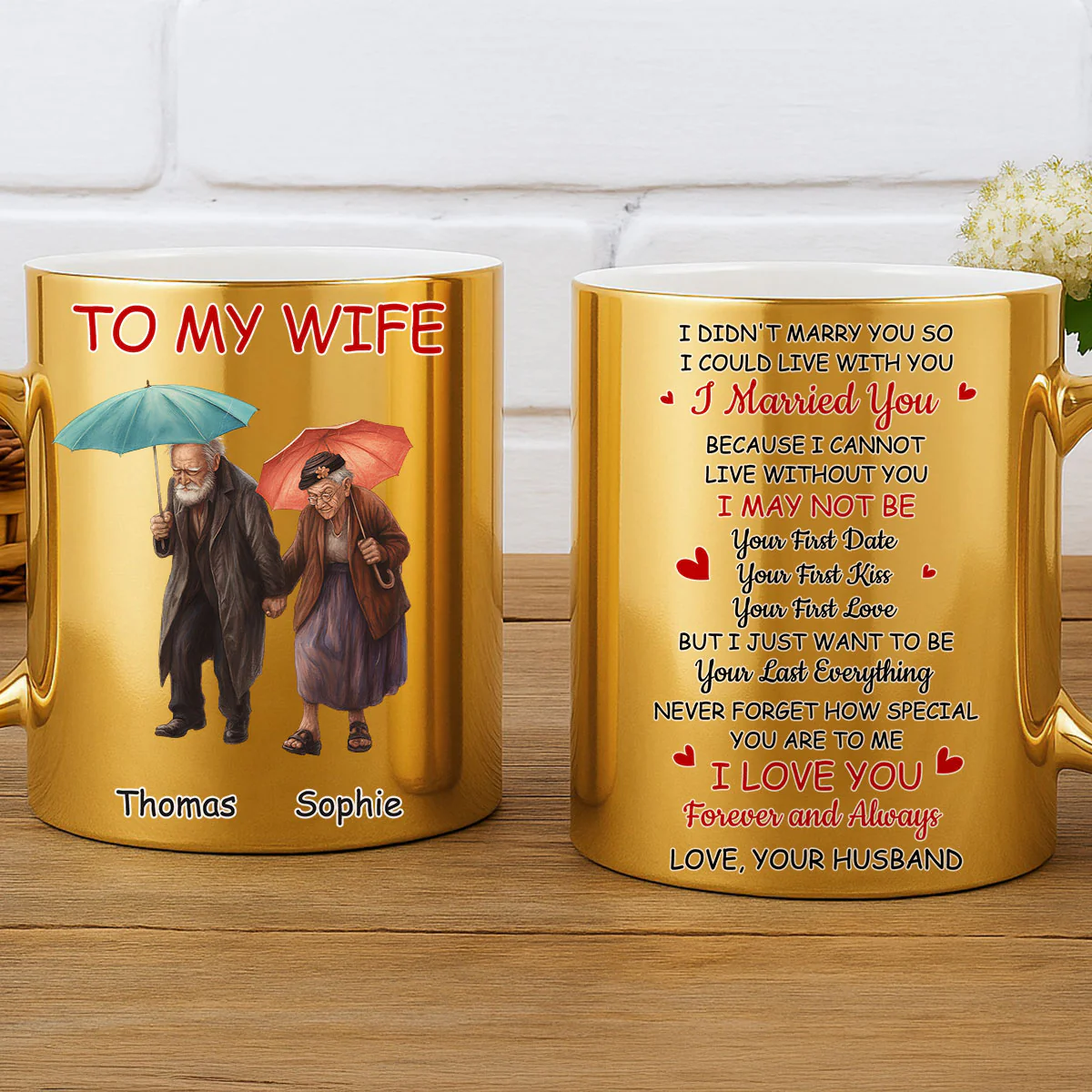 My Wife My Always - Personalized Custom Metallic Mug